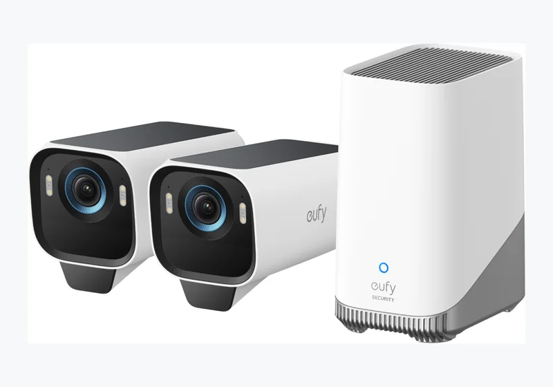 Official product image of eufyCam S3 Pro 2-camera kit with HomeBase S380