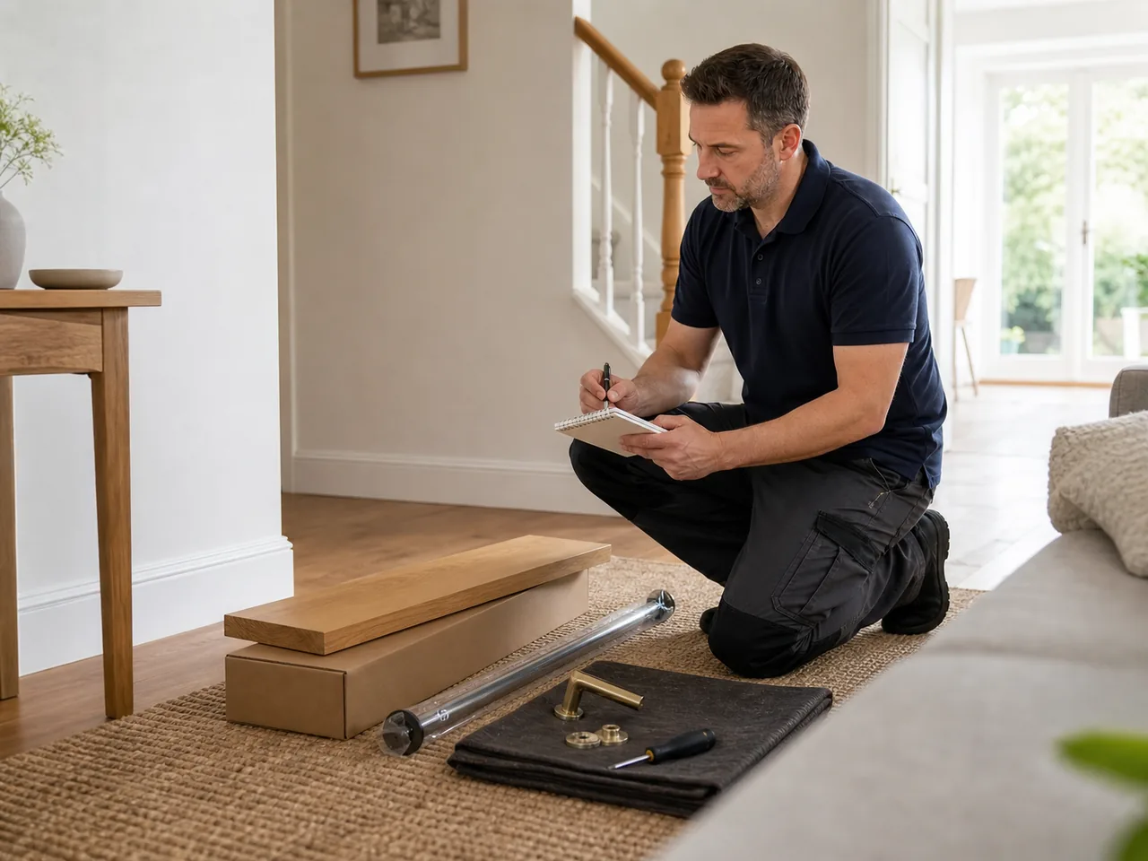 Handyman organising several compatible household jobs for one visit